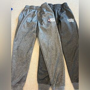 NBA Kids Heather Gray Jogger Pants with Logo